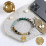 💰Original Dhan Yog Bracelet with FREE Raw Selenite Plate | Money Magnet Bracelet 8mm | Lab Certified💰