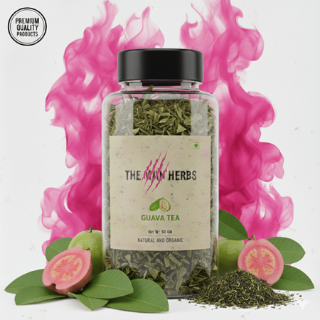Guava Herbal Tea 100% Organic & Natural | Guava Leaf + Green Tea 50gm | Sourced from Wayanad Tribes