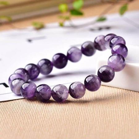 💜 Original Purple Natural Amethyst Bracelet (Unisex 8mm) | Lab Certified💜