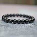 🛡️ The Man Herbs – Black Natural Tourmaline Bracelet (Unisex, 8mm) 🛡️