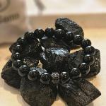 🛡️ The Man Herbs – Black Natural Tourmaline Bracelet (Unisex, 8mm) 🛡️