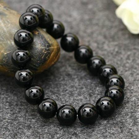 🛡️ Original Black Natural Tourmaline Bracelet (Unisex, 8mm) | Lab Certified🛡️