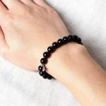 🛡️ The Man Herbs – Black Natural Tourmaline Bracelet (Unisex, 8mm) 🛡️