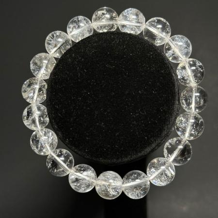 ✨ The Man Herbs – Transparent Natural Clear Quartz (Spatik) Bracelet (Unisex, 8mm) ✨