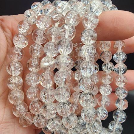✨ The Man Herbs – Transparent Natural Clear Quartz (Spatik) Bracelet (Unisex, 8mm) ✨