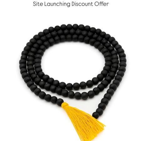 🔮 Original Karungali Malai (Black Ebony) – 6 to 8 mm 54 +1 Beads | Certified Natural | Lab Tested