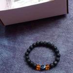 🌋🧿 Original Lava Stone with Evil Eye Protection Bracelet (Unisex, 8mm) |  Lab Certified🧿