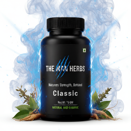 The Man Herbs Blue Organic Stamina Booster for Men 100% Organic & Natural | 75 gm
